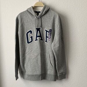 GAP Gray Hoodie with Navy Logo